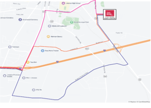 Map of alternate routes to Bureau Expo Center